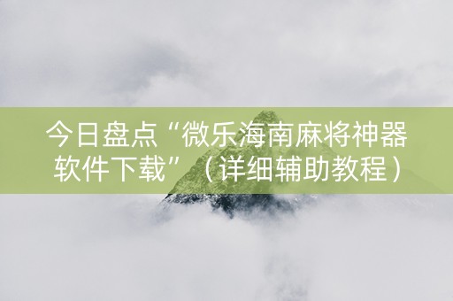 今日盘点“微乐海南麻将神器软件下载”（详细辅助教程）-哔哩哔哩