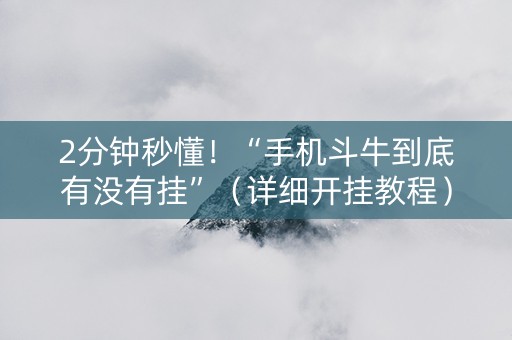 2分钟秒懂！“手机斗牛到底有没有挂”（详细开挂教程）-哔哩哔哩