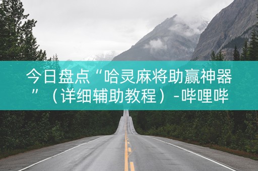 今日盘点“哈灵麻将助赢神器”（详细辅助教程）-哔哩哔哩