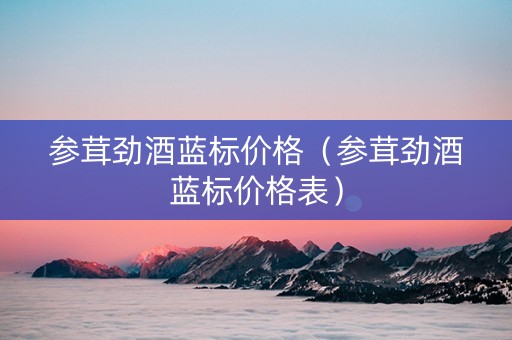 参茸劲酒蓝标价格（参茸劲酒蓝标价格表）