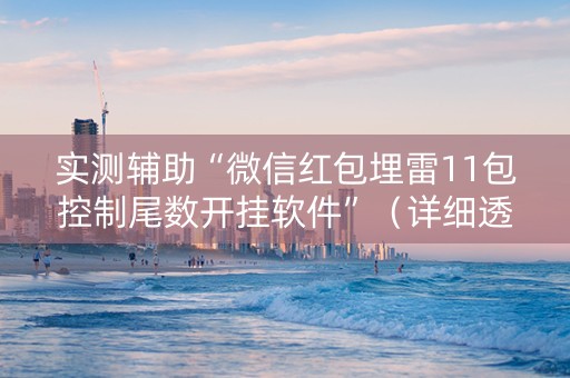 实测辅助“微信红包埋雷11包控制尾数开挂软件”（详细透视教程）-哔哩哔哩