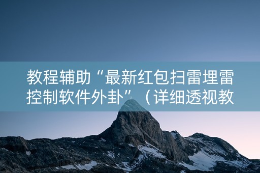 教程辅助“最新红包扫雷埋雷控制软件外卦”（详细透视教程）-哔哩哔哩
