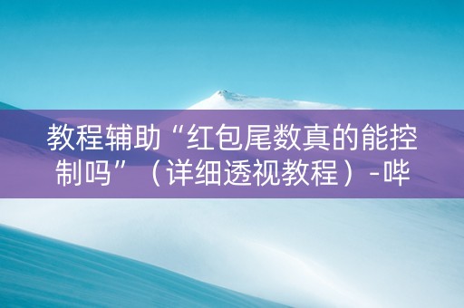 教程辅助“红包尾数真的能控制吗”（详细透视教程）-哔哩哔哩