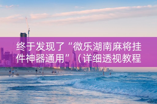 终于发现了“微乐湖南麻将挂件神器通用”（详细透视教程）-哔哩哔哩