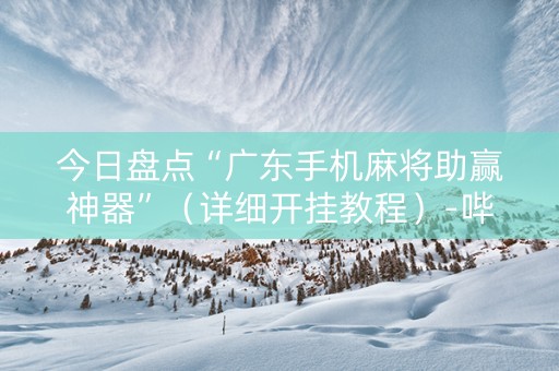 今日盘点“广东手机麻将助赢神器”（详细开挂教程）-哔哩哔哩