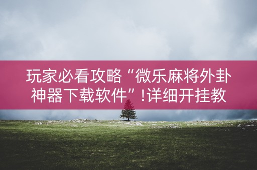 玩家必看攻略“微乐麻将外卦神器下载软件”!详细开挂教程-知乎