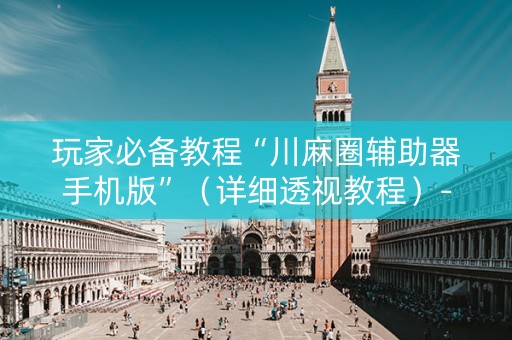 玩家必备教程“川麻圈辅助器手机版”（详细透视教程）-哔哩哔哩