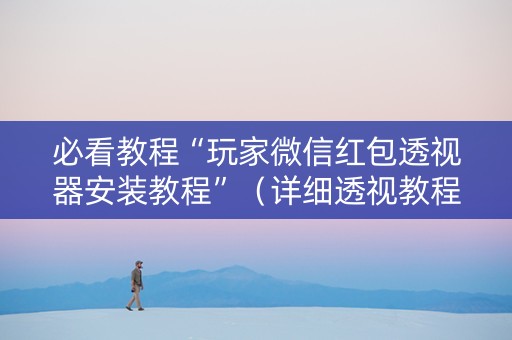 必看教程“玩家微信红包透视器安装教程”（详细透视教程）-哔哩哔哩