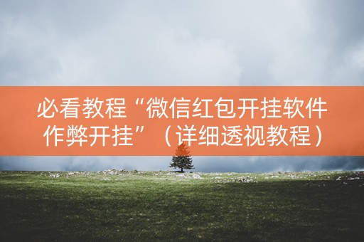 必看教程“微信红包开挂软件作弊开挂”（详细透视教程）-哔哩哔哩