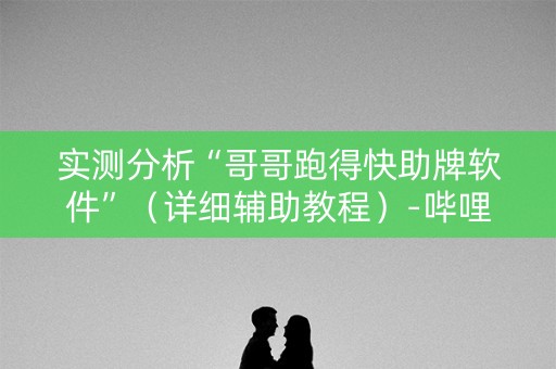 实测分析“哥哥跑得快助牌软件”（详细辅助教程）-哔哩哔哩