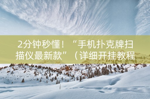 2分钟秒懂！“手机扑克牌扫描仪最新款”（详细开挂教程）-哔哩哔哩