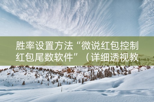 胜率设置方法“微说红包控制红包尾数软件”（详细透视教程）-哔哩哔哩