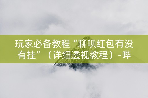 玩家必备教程“聊呗红包有没有挂”（详细透视教程）-哔哩哔哩
