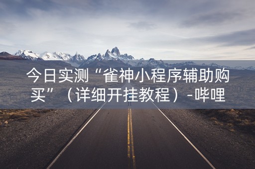 今日实测“雀神小程序辅助购买”（详细开挂教程）-哔哩哔哩