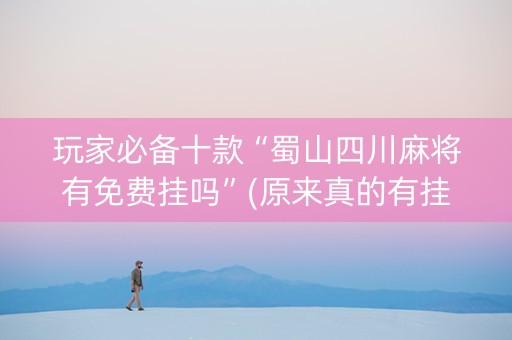玩家必备十款“蜀山四川麻将有免费挂吗”(原来真的有挂)-知乎