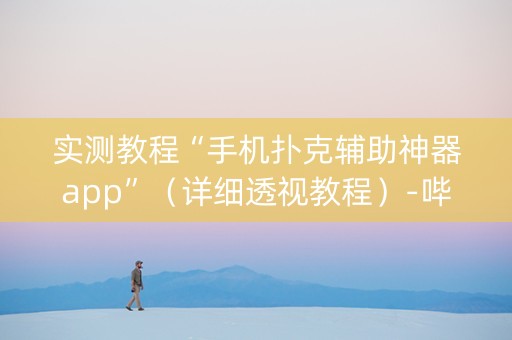 实测教程“手机扑克辅助神器app”（详细透视教程）-哔哩哔哩