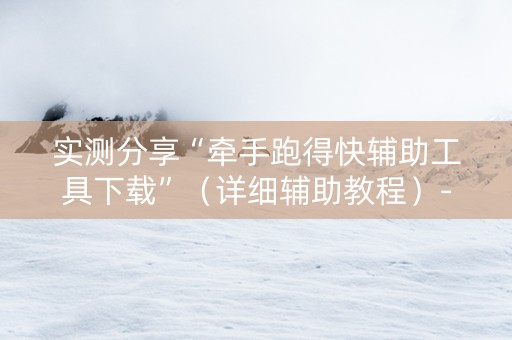 实测分享“牵手跑得快辅助工具下载”（详细辅助教程）-哔哩哔哩