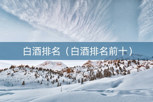 白酒排名（白酒排名前十）