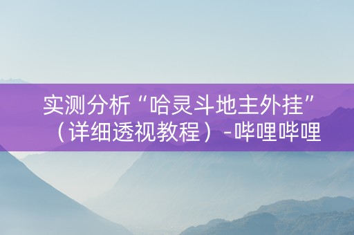 实测分析“哈灵斗地主外挂”（详细透视教程）-哔哩哔哩