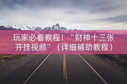 玩家必看教程！“财神十三张开挂视频”（详细辅助教程）-哔哩哔哩