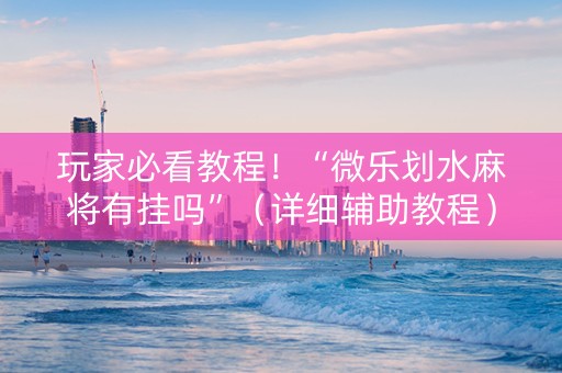 玩家必看教程！“微乐划水麻将有挂吗”（详细辅助教程）-哔哩哔哩