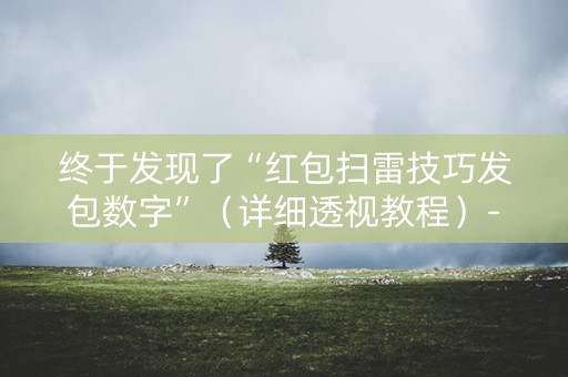 终于发现了“红包扫雷技巧发包数字”（详细透视教程）-哔哩哔哩