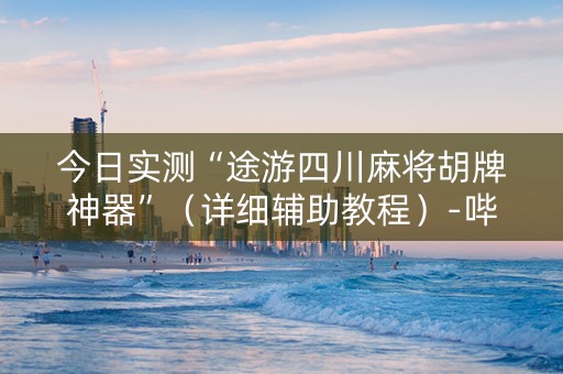 今日实测“途游四川麻将胡牌神器”（详细辅助教程）-哔哩哔哩