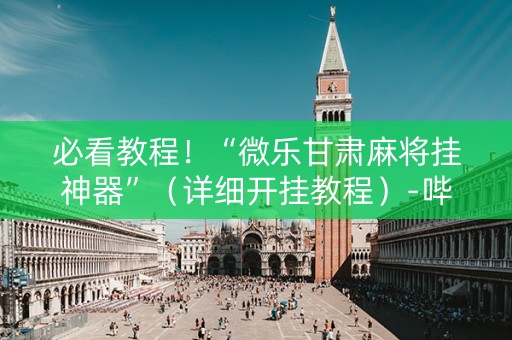 必看教程！“微乐甘肃麻将挂神器”（详细开挂教程）-哔哩哔哩
