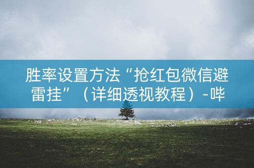 胜率设置方法“抢红包微信避雷挂”（详细透视教程）-哔哩哔哩