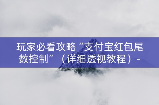 玩家必看攻略“支付宝红包尾数控制”（详细透视教程）-哔哩哔哩