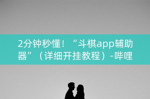 2分钟秒懂！“斗棋app辅助器”（详细开挂教程）-哔哩哔哩