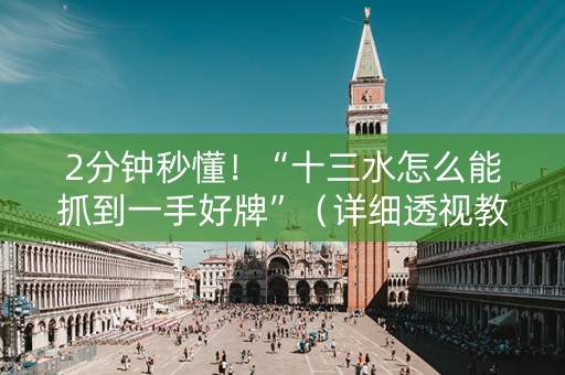 2分钟秒懂！“十三水怎么能抓到一手好牌”（详细透视教程）-哔哩哔哩