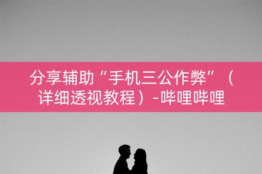 分享辅助“手机三公作弊”（详细透视教程）-哔哩哔哩
