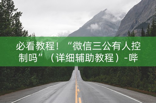 必看教程！“微信三公有人控制吗”（详细辅助教程）-哔哩哔哩