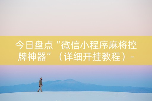 今日盘点“微信小程序麻将控牌神器”（详细开挂教程）-哔哩哔哩