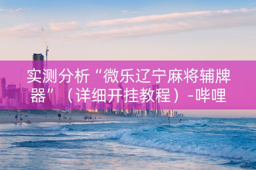 实测分析“微乐辽宁麻将辅牌器”（详细开挂教程）-哔哩哔哩