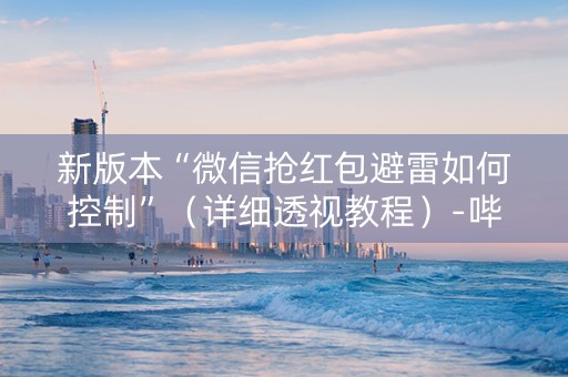 新版本“微信抢红包避雷如何控制”（详细透视教程）-哔哩哔哩