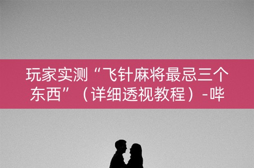 玩家实测“飞针麻将最忌三个东西”（详细透视教程）-哔哩哔哩