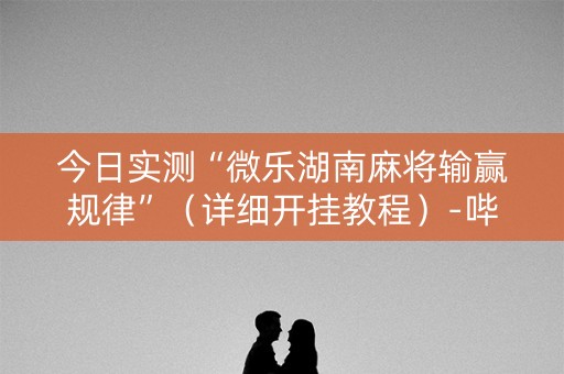 今日实测“微乐湖南麻将输赢规律”（详细开挂教程）-哔哩哔哩