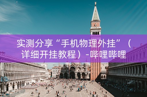 实测分享“手机物理外挂”（详细开挂教程）-哔哩哔哩