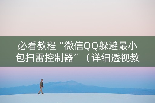 必看教程“微信QQ躲避最小包扫雷控制器”（详细透视教程）-哔哩哔哩