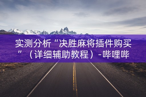 实测分析“决胜麻将插件购买”（详细辅助教程）-哔哩哔哩