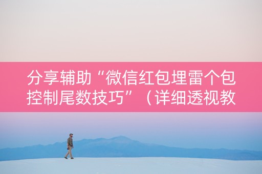 分享辅助“微信红包埋雷个包控制尾数技巧”（详细透视教程）-哔哩哔哩