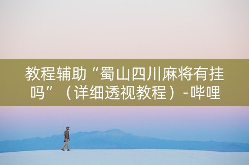 教程辅助“蜀山四川麻将有挂吗”（详细透视教程）-哔哩哔哩