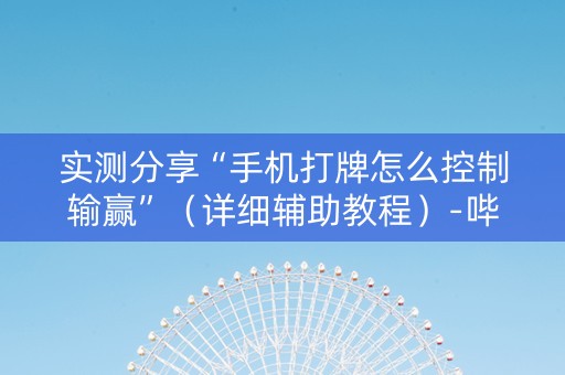 实测分享“手机打牌怎么控制输赢”（详细辅助教程）-哔哩哔哩