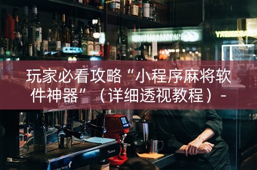 玩家必看攻略“小程序麻将软件神器”（详细透视教程）-哔哩哔哩