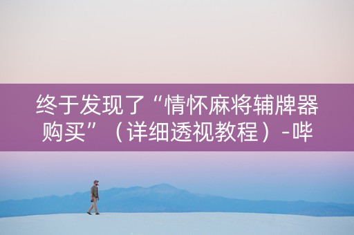 终于发现了“情怀麻将辅牌器购买”（详细透视教程）-哔哩哔哩