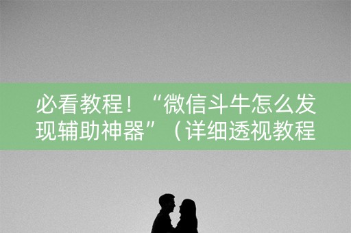 必看教程！“微信斗牛怎么发现辅助神器”（详细透视教程）-哔哩哔哩