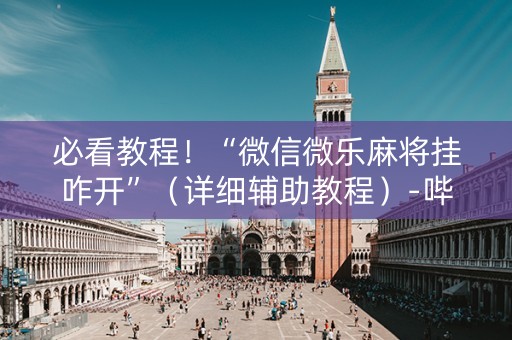 必看教程！“微信微乐麻将挂咋开”（详细辅助教程）-哔哩哔哩