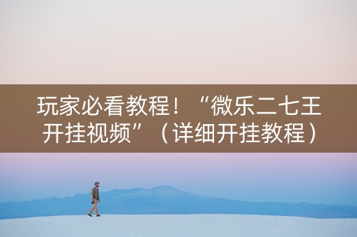 玩家必看教程！“微乐二七王开挂视频”（详细开挂教程）-哔哩哔哩